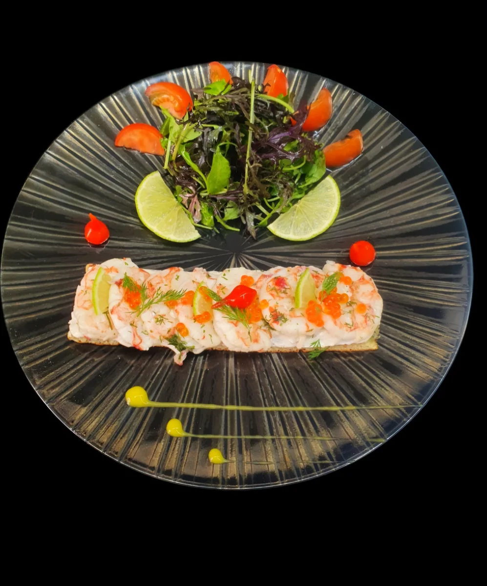 Assiette dressée par la cuisine de La Table des Balmes