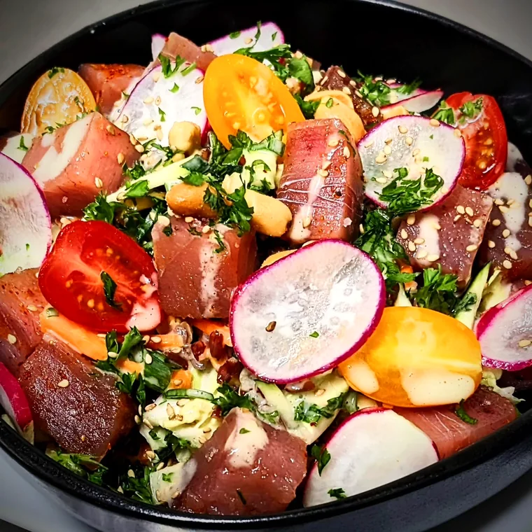 Salade composée aux légumes de saison